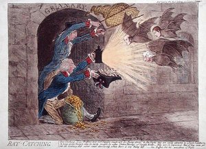 Łapanie nietoperzy autorstwa James Gillray