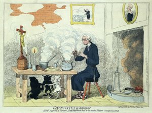 Cincinnatus na emeryturze, wyd. 1782 (grawerowanie ręcznie kolorowane)