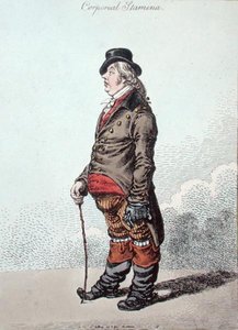Wytrzymałość cielesna, wydana przez Hannah Humphrey w 1801 r. (akwaforta ręcznie kolorowana) autorstwa James Gillray