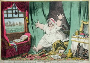 Dydona w rozpaczy, wyd. Hannah Humphrey, 1801 (ręcznie barwiony grawerunek)