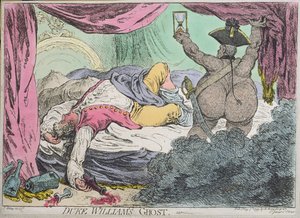 Duch księcia Williama, wydany przez Hannah Humphrey w 1799 roku (akwaforta ręcznie kolorowana)