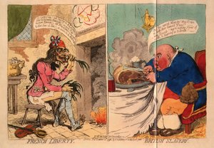 Wolność francuska. Niewola brytyjska, 1792 autorstwa James Gillray