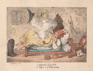 German Luxury or Repos a LAllemande, wyd. 1800 (ręcznie kolorowe grawerowanie)