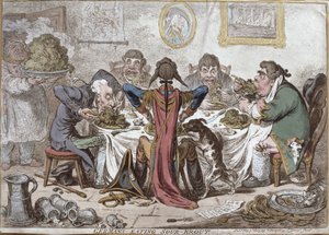 "Germans Eating Sour-Krout" (Niemcy jedzący żurek), wyd. przez Hannah Humphrey