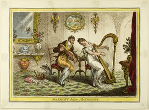 Harmonia przed małżeństwem autorstwa James Gillray