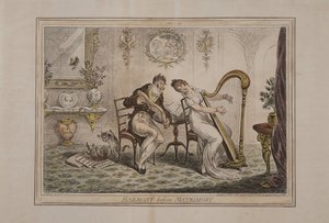 Harmonia przed małżeństwem, wydana przez Hannah Humphrey, 1805 (akwaforta ręcznie kolorowana)