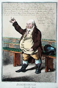 Niepodległość, czyli Tyrwhitt Jones, opublikowana przez Hannah Humphrey w 1799 r. (akwaforta ręcznie kolorowana) autorstwa James Gillray