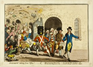 Integralność odchodząca z biura autorstwa James Gillray