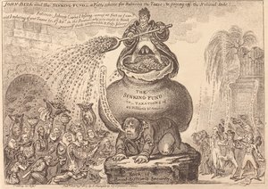 John Bull i fundusz amortyzacyjny autorstwa James Gillray