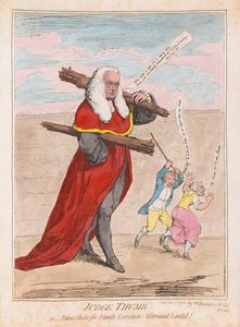 Kciuk sędziego lub patyczki patentowe za poprawkę rodzinną gwarantowaną zgodnie z prawem, wyd. 1782 (grawerowanie ręcznie kolorowane)