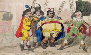 Król Henryk IV: ostatnia scena, wydana przez S.W. Fores w 1788 (akwaforta ręcznie kolorowana)