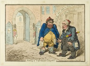 Spotkanie niefortunnych Citoyenów autorstwa James Gillray