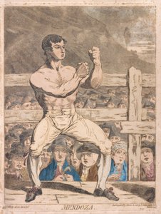 Mendoza, pub.1788 (ręcznie kolorowany grawerunek) autorstwa James Gillray