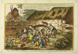 Więcej świń niż smoczków autorstwa James Gillray
