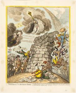 Obalenie republikańskiej Babel autorstwa James Gillray