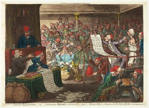 Patriotyczna Regeneracja, czyli Parlament zreformowany a la Françoise... autorstwa James Gillray