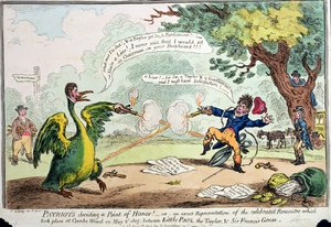 Patrioci rozstrzygający kwestię honoru! lub Dokładne przedstawienie Rencontre, które miało miejsce w Coombe Wood 2 maja 1807 roku pomiędzy Małym Pawłem Taylorem i Sir Francisem Goose, opublikowane przez Hannah