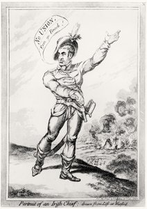 Portret wodza irlandzkiego, zaczerpnięty z życia w Wexford, pub. H. Humphrey, 10 lipca 1798 (patrz 123751 dla koloru)