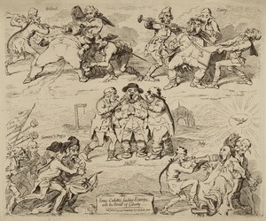 Sans-Culottes, Feeding Europe with the Bread of Liberty, opublikowany 12 stycznia autorstwa James Gillray