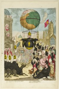 Tentand via est qua me quoque possim tollere humo autorstwa James Gillray