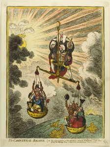 Równowaga gabinetowa autorstwa James Gillray