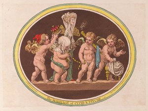 Wesele Kupidyna i Psyche, wyd. 1797 (grawerowanie ręcznie kolorowane)