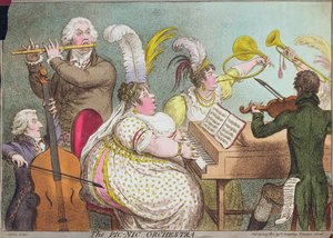 Orkiestra Pic-Nic, wyd. Hannah Humphrey, 1802 autorstwa James Gillray