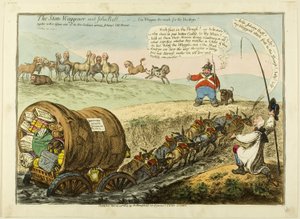 Stan Waggoner i John Bull autorstwa James Gillray