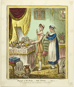 The Stays, płyta pierwsza z Progress of the Toilet autorstwa James Gillray