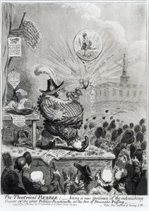 Theatrical Bubble... wyd. Hannah Humphrey (fl.1778-1822) 1805 (akwaforta i akwatinta)