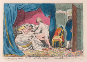 współmałżonek; Rozkosz Tyranów! - nadchodzi York nad nią; - lub co lubisz, pub. 1789 (grawerowanie ręcznie kolorowane)