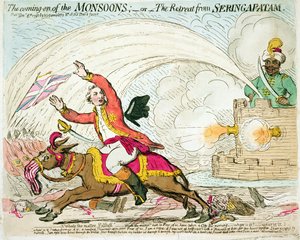 Nadejście monsunów, opublikowane przez Hannah Humphrey, 1791