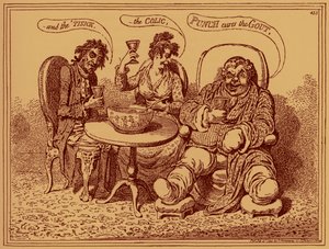 „Zniszczenia mocnego napoju” - karykatura autorstwa James Gillray
