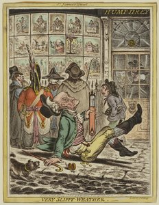 Bardzo śliska pogoda autorstwa James Gillray