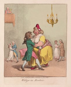 Waltzer au Mouchoir, wyd. 1800 (ręcznie kolorowe grawerowanie)