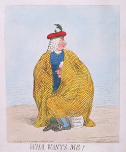 Wha Wants Me opublikowane przez Hannah Humphrey w 1792 r. (akwaforta ręcznie kolorowana)