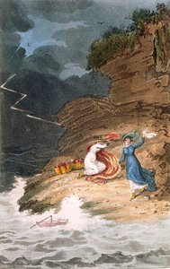 Dwie piękności Regency wyrzucone na brzeg przez sztorm, ok. 1795-1805.