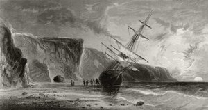 Północ we wrześniu, grawerowane przez G. Ulmana, z „Arctic Explorations in the Years 1853, 54, 55”, tom I, autorstwa doktora Elisha Kent Kane (1820-57), opublikowanej w Filadelfii, 1856 autorstwa James Hamilton
