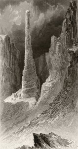 Pomnik Tennysona, wygrawerowany przez J. McGoffina, z „Arctic Explorations in the Years 1853, 54, 55”, tom I, autorstwa doktora Elisha Kent Kane (1820-57), opublikowanego w Filadelfii, 1856 autorstwa James Hamilton