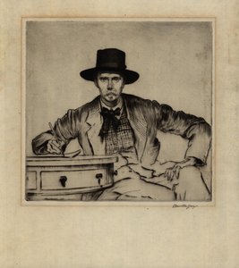 Portret grawera J. Hamilton Hay, 1915 (akwaforta sucha igłowa)