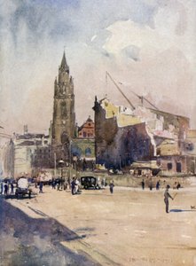 Kościół św Mikołaja i ostatni z budynków wieżowych autorstwa James Hamilton Hay