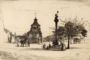 Market Cross, Crail (akwaforta) autorstwa James Hamilton Mackenzie
