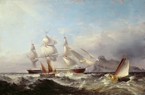 Statek Clipper z latarni morskiej Mumbles, Swansea