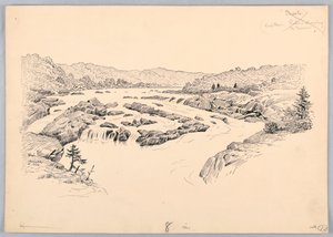River Rapids, projekt na kolację w Waszyngtonie, 13 maja 1908 r autorstwa James Henry Moser