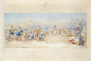 Joust (ołówek, wc i akwarela na papierze) autorstwa James Henry Nixon