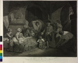 John Howard podczas wizytacji więzienia autorstwa James Hogg