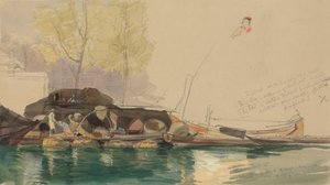 Barki na kanale w Rotterdamie autorstwa James Holland