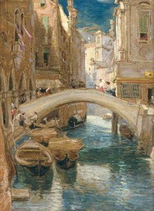 Ponte Santi Apostoli, Wenecja (pióro, ołówek i atrament) autorstwa James Holland