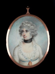 Niezidentyfikowana dama (1801-1881), ok. 1820 (akwarela na kości słoniowej) autorstwa James Holmes