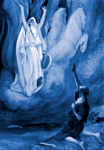 Eliasz wjeżdża w rydwanie ognia - Biblia